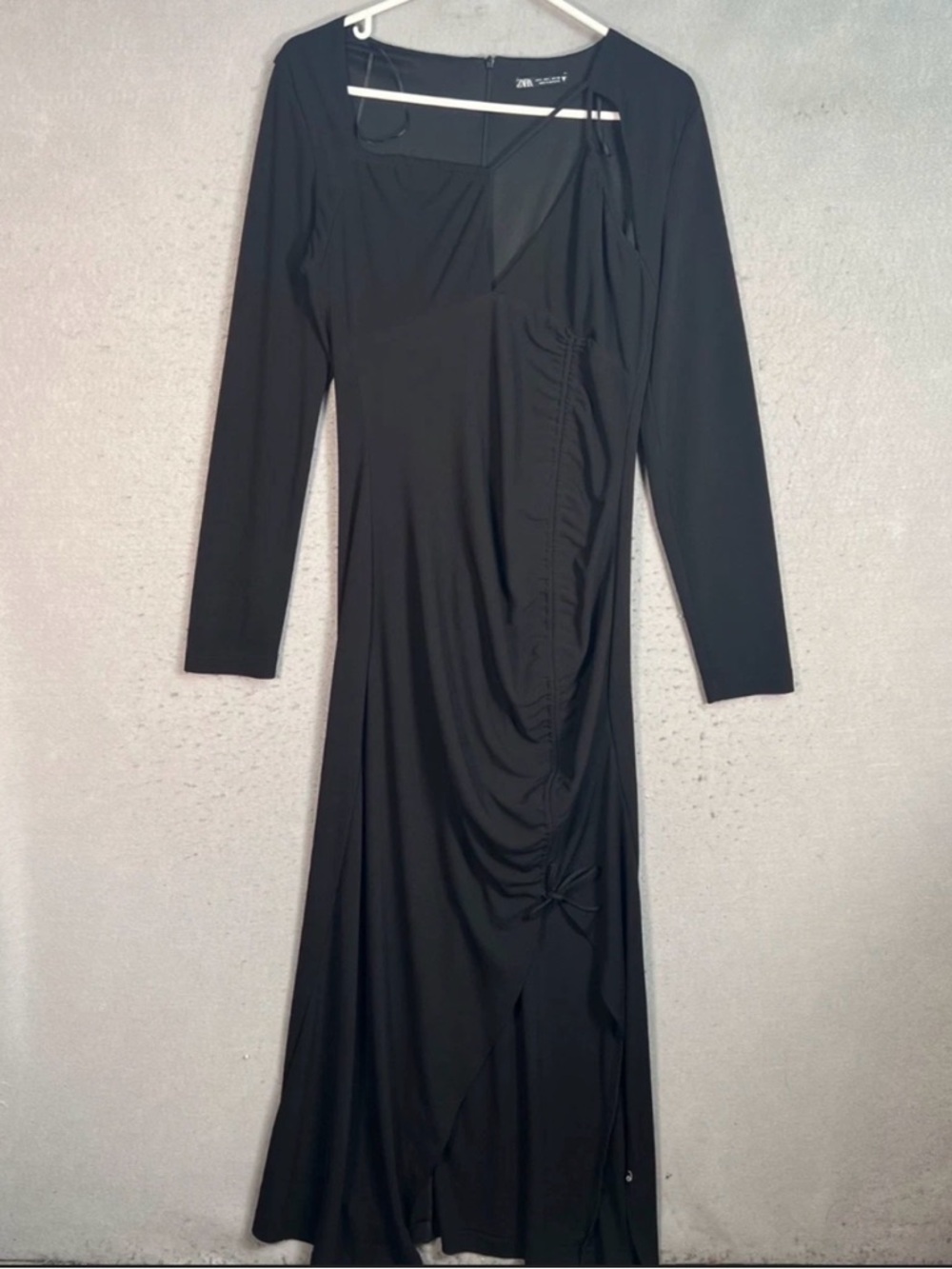Zara Cutout ruched body con dress